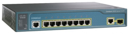 Cisco WS-C3560-8PC-S вид спереди