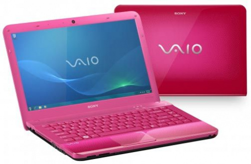 Sony VAIO VPC-EA3S1R Pink вид спереди
