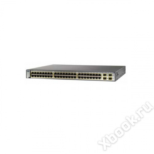 Cisco WS-C3750G-48PS-E вид спереди