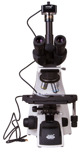 Микроскоп цифровой Levenhuk (Левенгук) MED D1000T, 14 Мпикс, тринокулярный вид сбоку