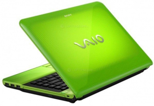 Sony VAIO VPC-EA3S1R Green (VPC-EA3S1R/G.RU3) вид сбоку