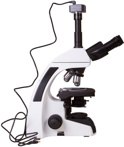 Микроскоп цифровой Levenhuk (Левенгук) MED D1000T, 14 Мпикс, тринокулярный вид боковой панели