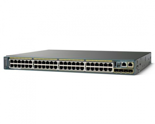 Cisco WS-C2960S-48FPS-L вид спереди